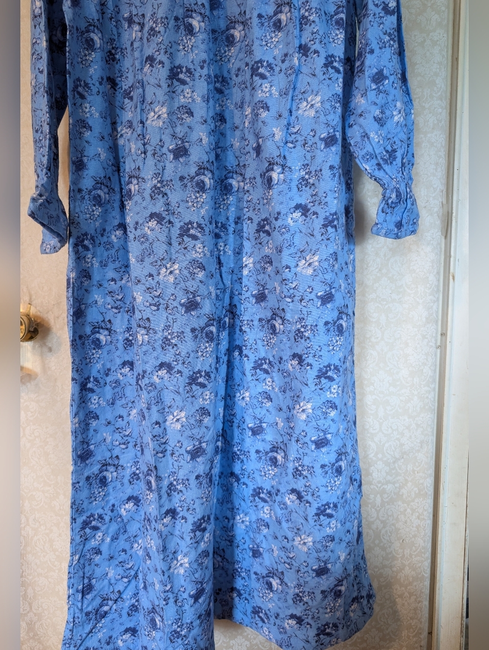 Cozee Corner Sz.XLP 100% Cotton Nightgown Blue - Picture 13 of 16
